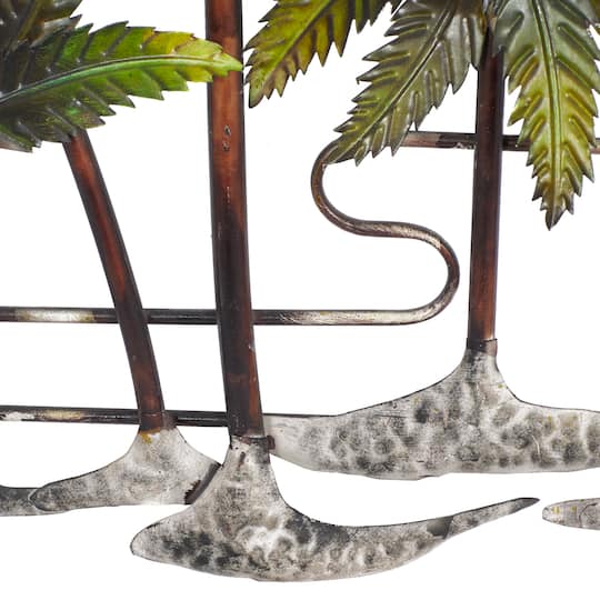 38" Green Palm Trees Wall Décor